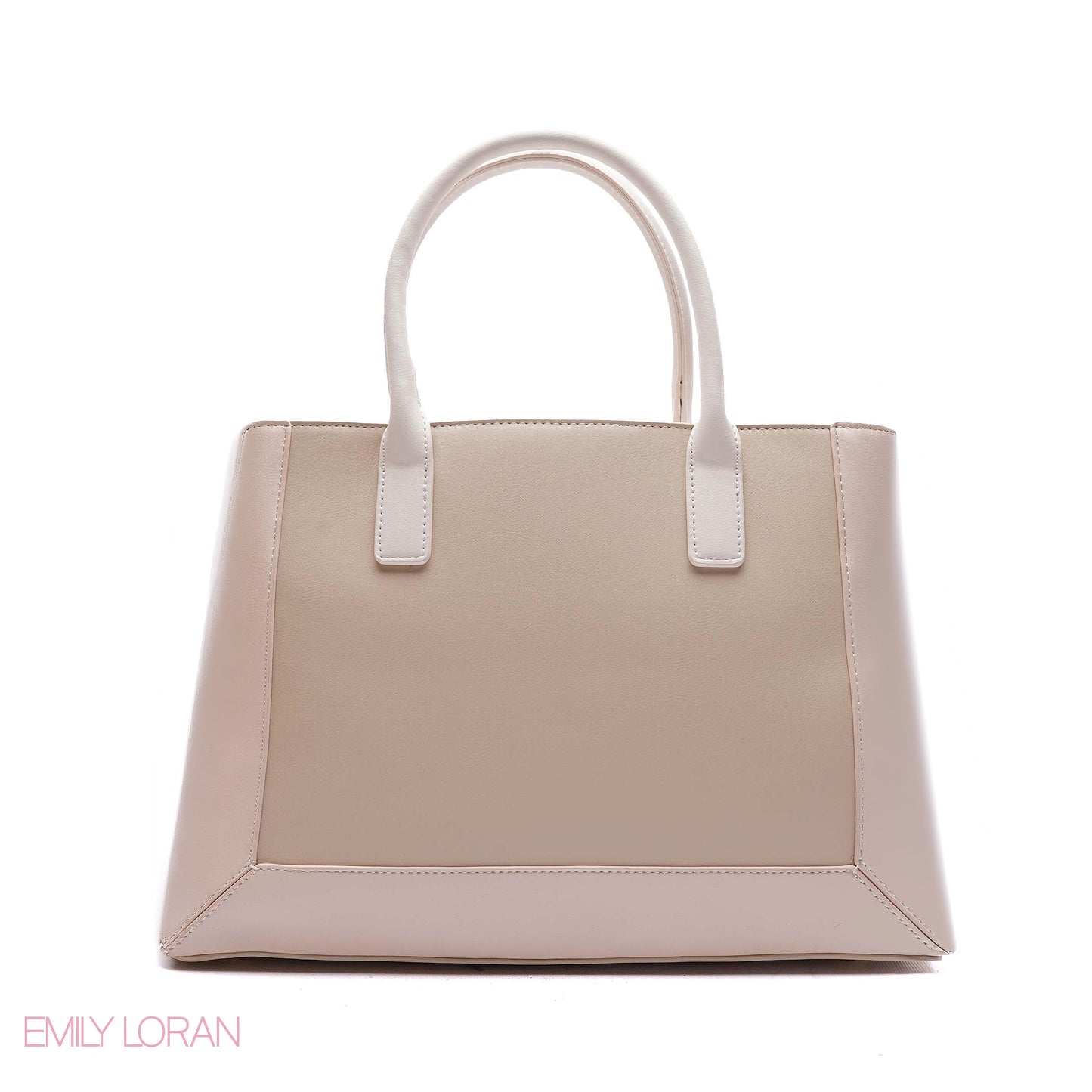 EMBOSSED FLORAL PANELLED SATCHEL BAG - LARGE