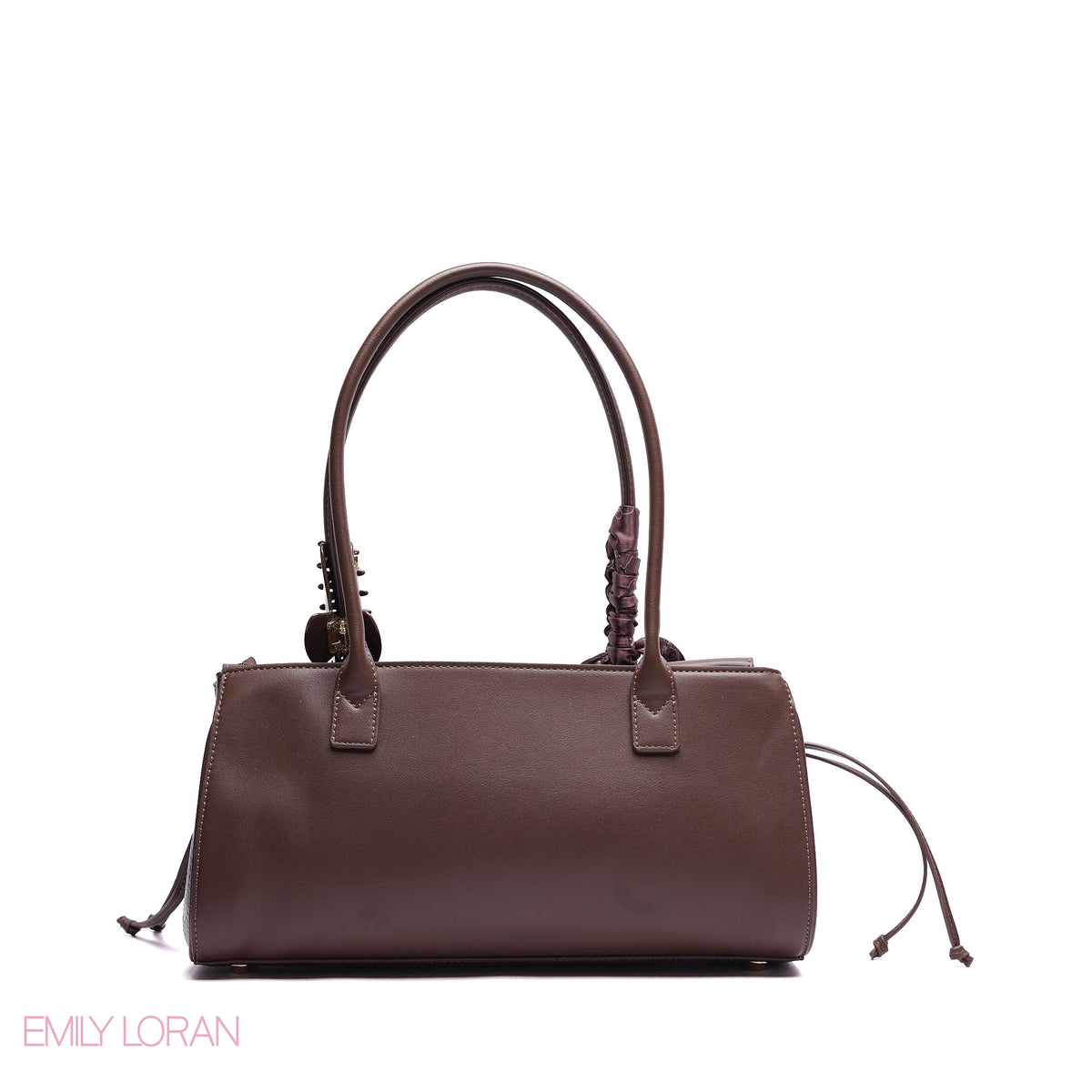SHOULDER BAG SHINE SNAKE STRUCTURE LEATHER WITH SIMPLE SCARF AND BOOKLET - MEDIUM