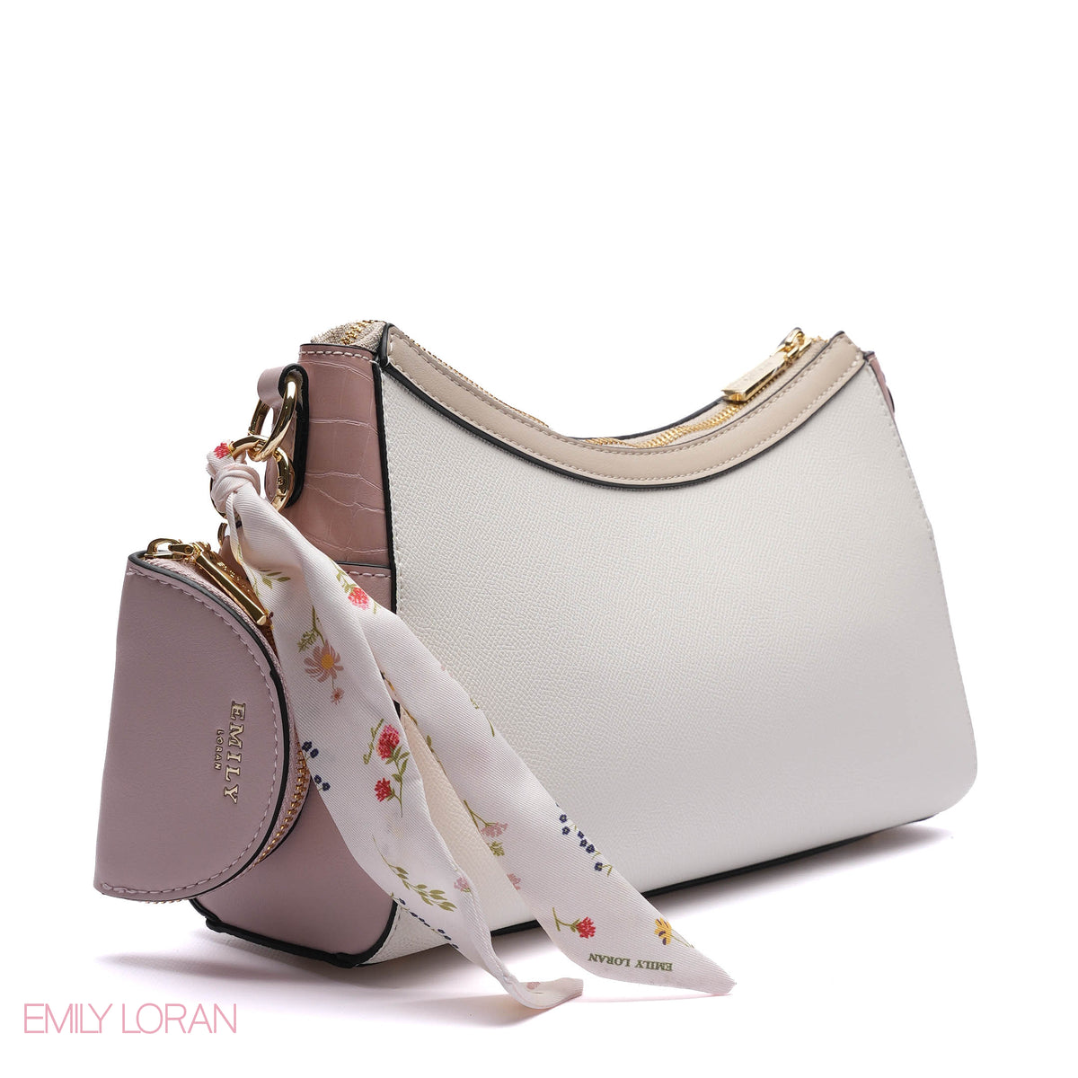 CROSS-BODYBAG SNACK GOLD STRUCTURE WITH CROC - SMALL