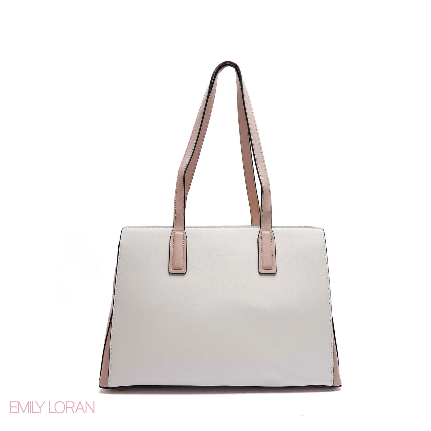 EMBOSSED FLORAL HANDBAG WITH SNAKESKIN POUCH