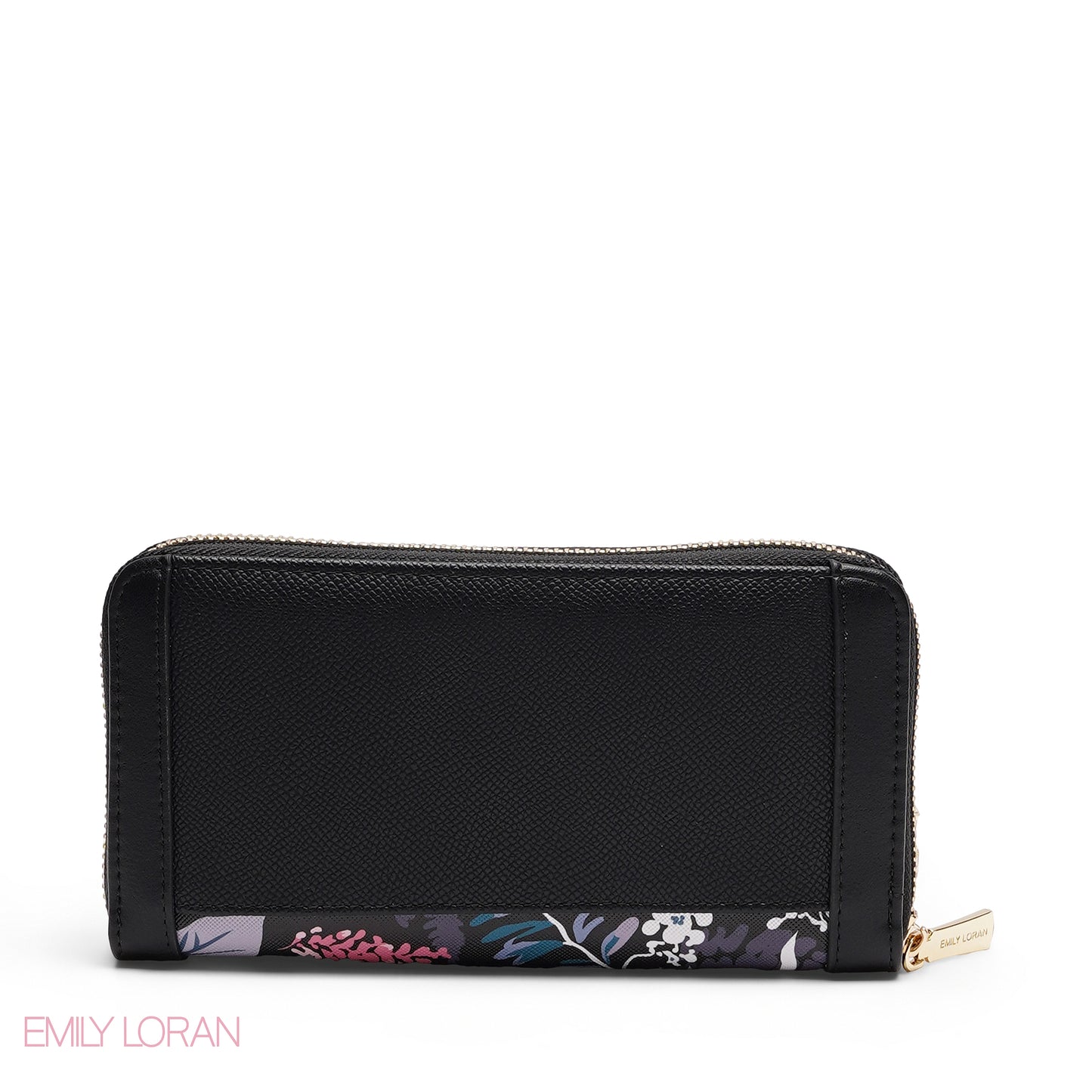 FLORAL PRINT DOUBLE COMPARTMENT ZIP-AROUND WALLET