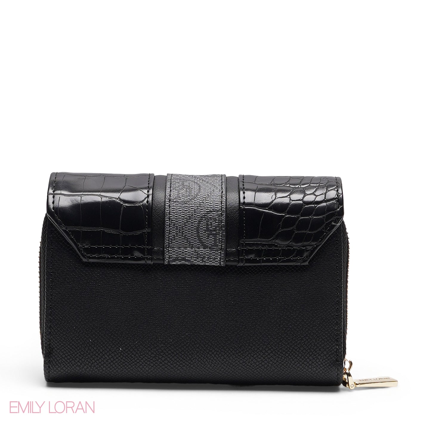CONTRAST TRIM ZIP-AROUND BI-FOLD WALLET