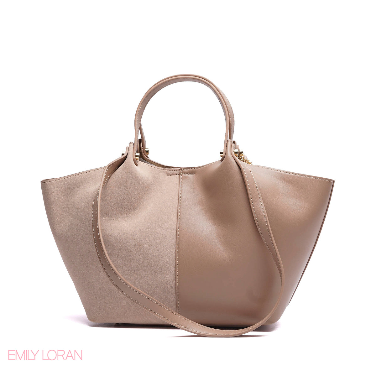 SHOULDER BAG PRACTICALITY LEATHER WITH SMALL WALLET AND CROSS BAG - LARGE