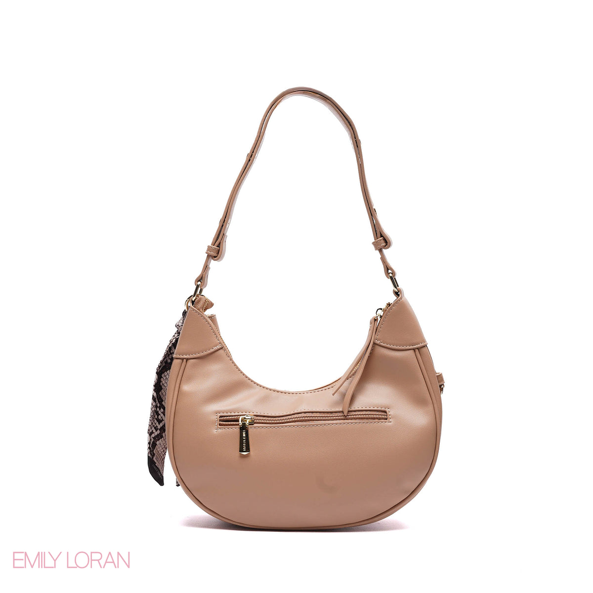 ELEGANT SHOULDER BAG SNAKE PRINT WITH SMALL POUCH - SMALL