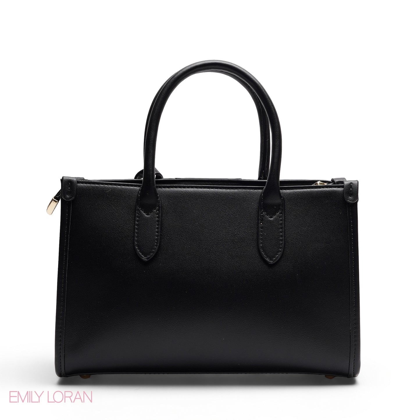 STRUCTURED TEXTURED PANEL TOP HANDLE TOTE BAG - SMALL