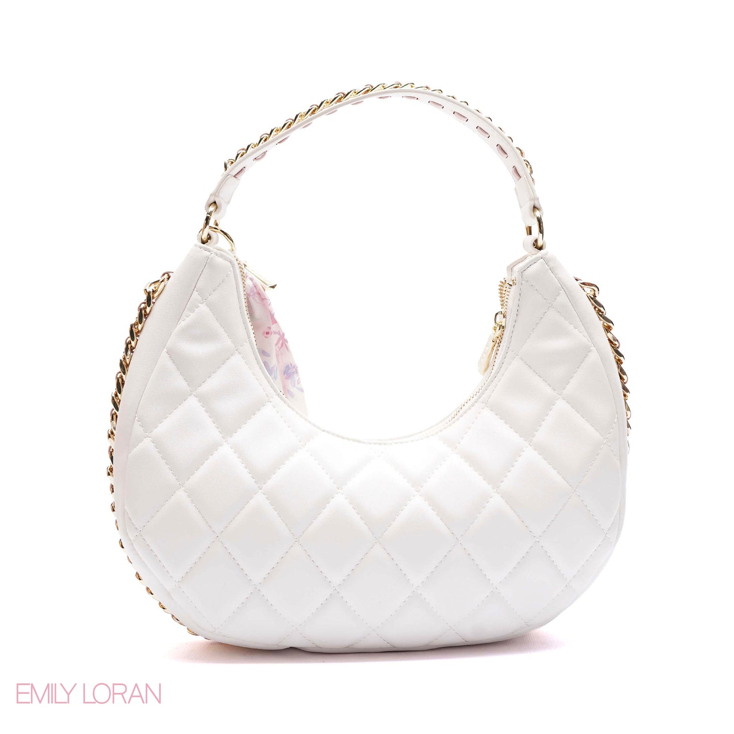 QUILLED HOBO SHOULDER BAG
