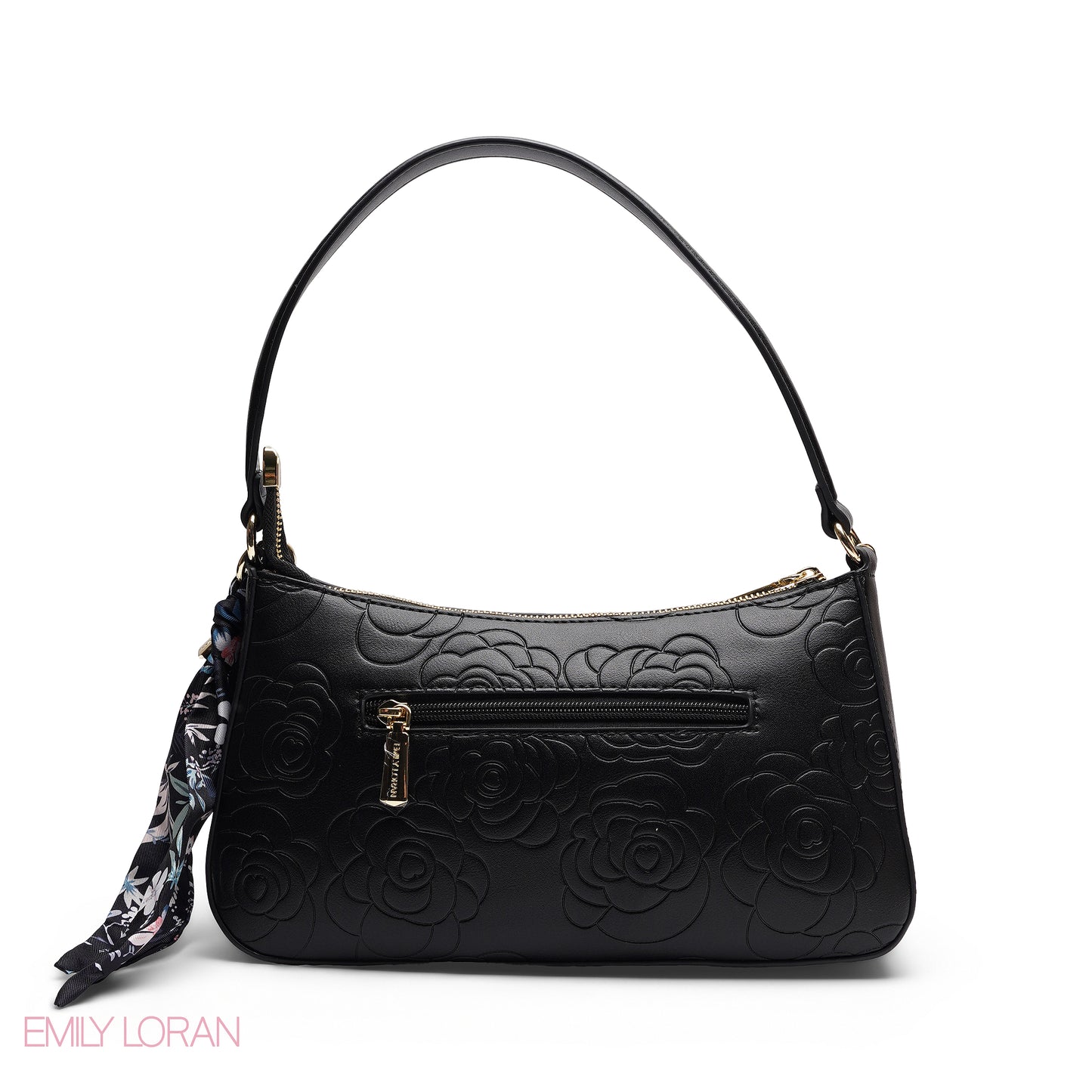 ELEGANT EMBOSSED SHOULDER BAG WITH POUCH