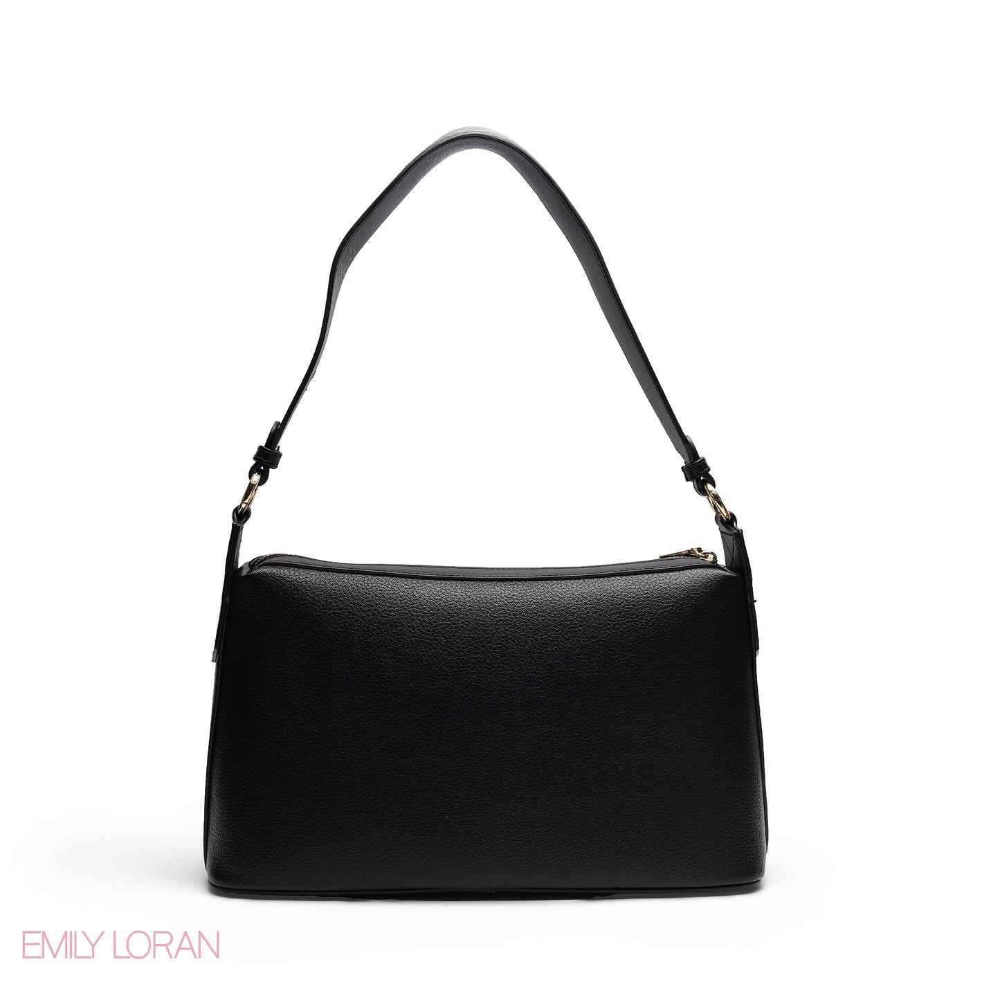 CHIC CURVED SHOULDER BAG WITH BRANDED STRAP BAG