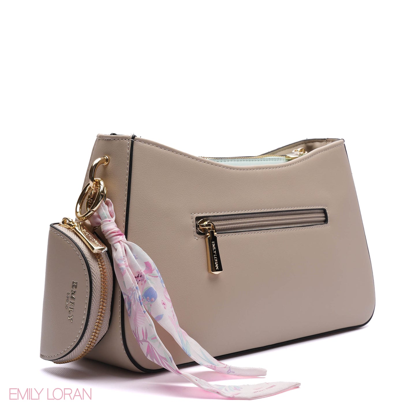 WOVEN PANELLED SHOULDER BAG
