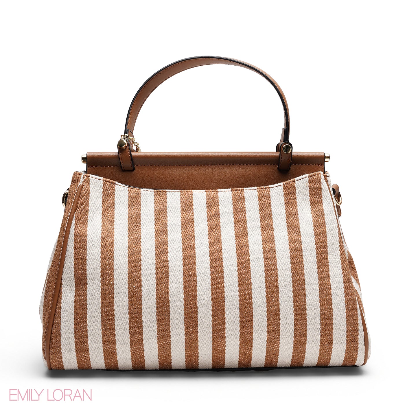 EMILY LORAN STRIPED CANVAS BAG