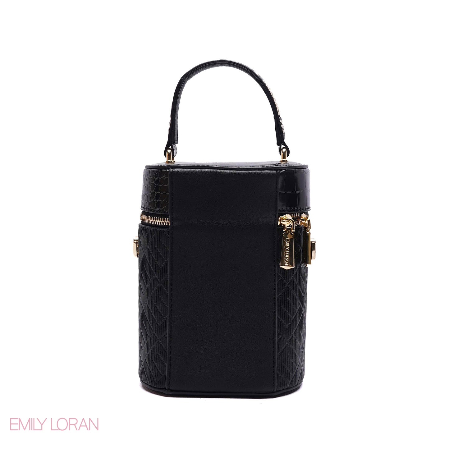 ELEGANT STRUCTURED CYLINDER VANITY BAG
