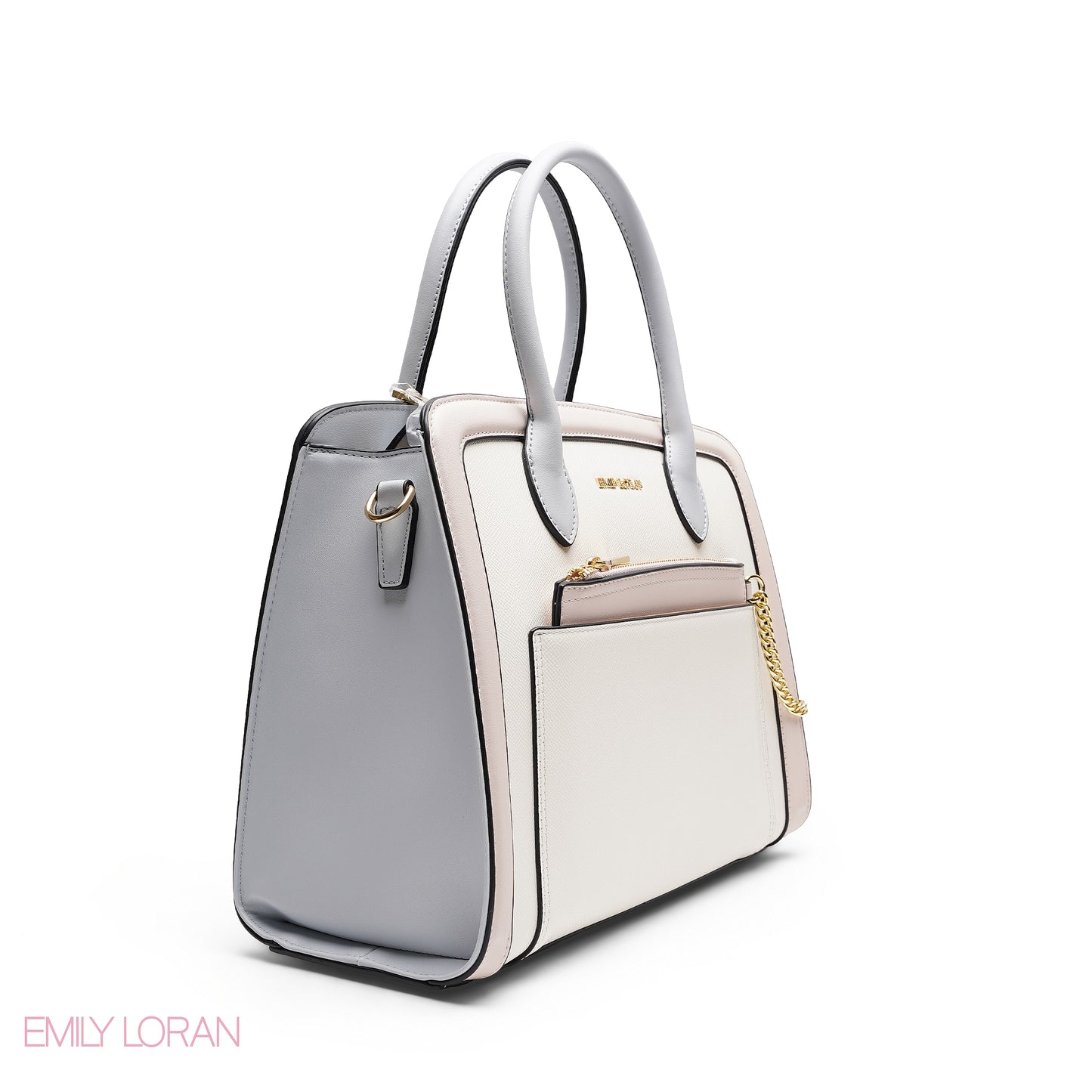 HANDBAG WITH POUCH MIXED COLOR - LARGE