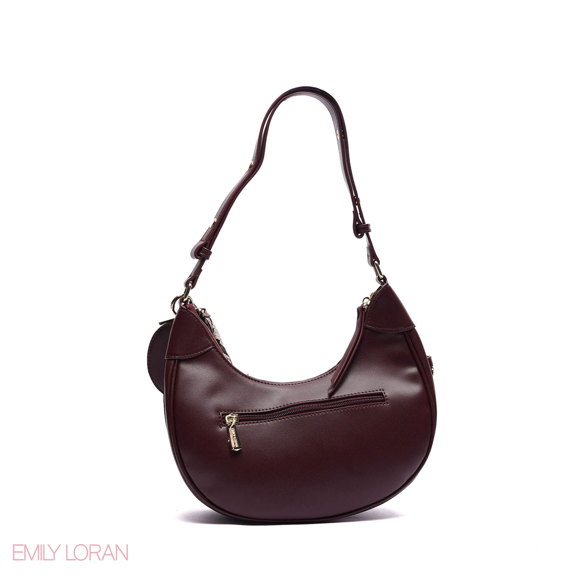 ELEGANT SHOULDER BAG SNAKE PRINT WITH SMALL POUCH - SMALL