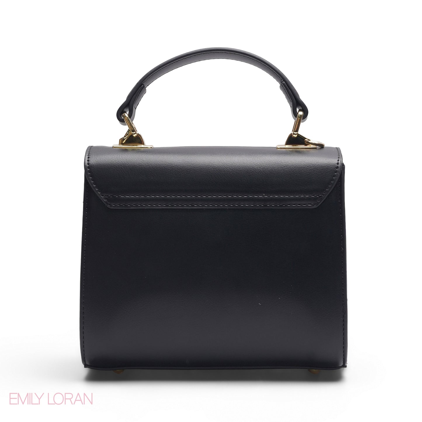 BLACK DAISY EMBROIDERED SATCHEL BAG