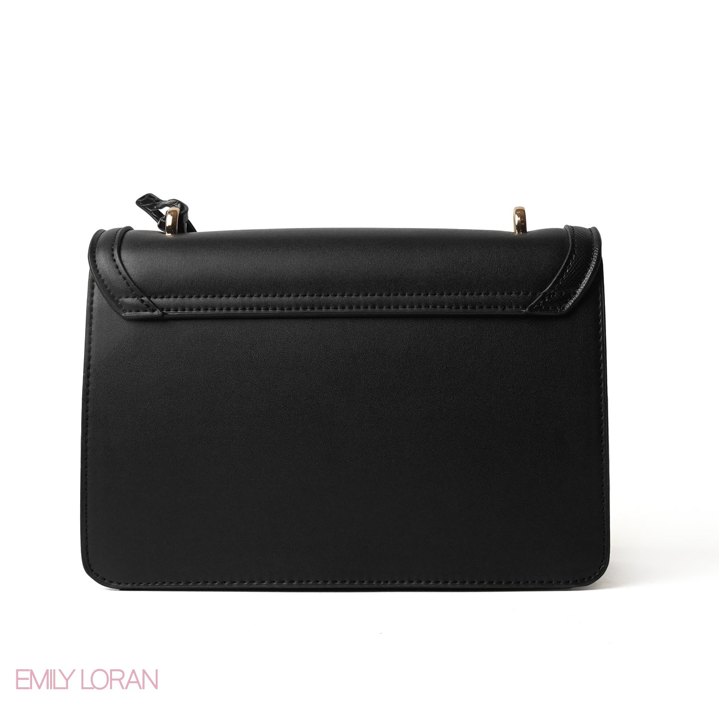 BLACK CROSS BAG EMILY LOGO - MEDIUM
