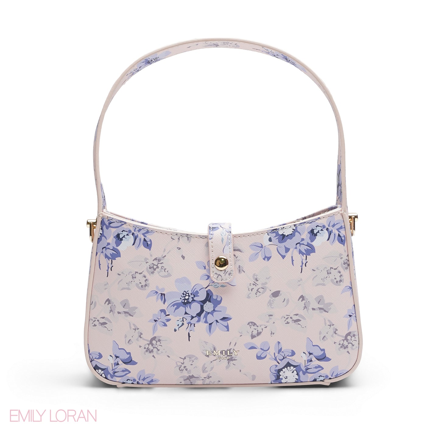 LAVENDER FLORAL BAGUETTE BAG