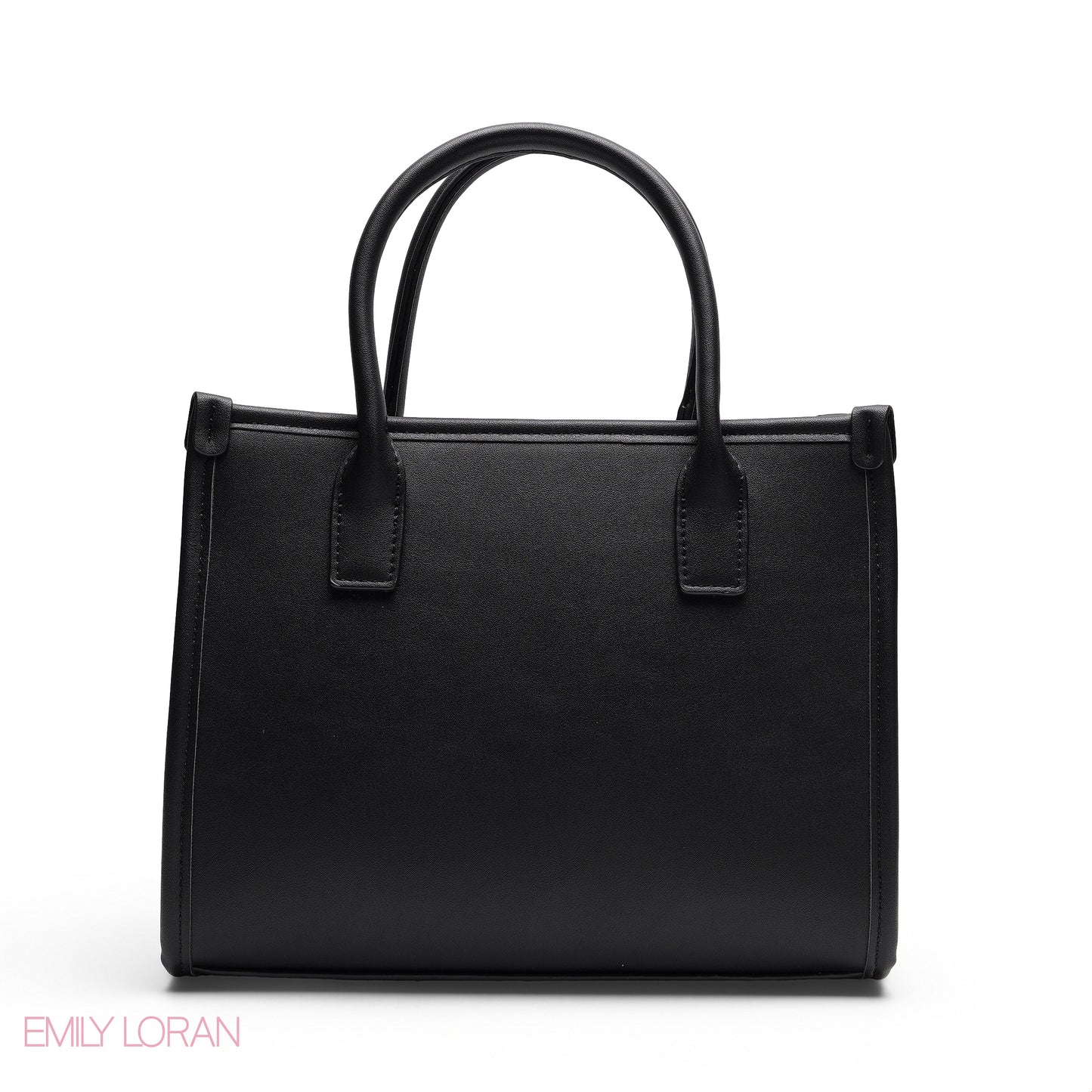 EMBOSSED METALLIC FLORAL TOP HANDLE TOTE BAG - SMALL