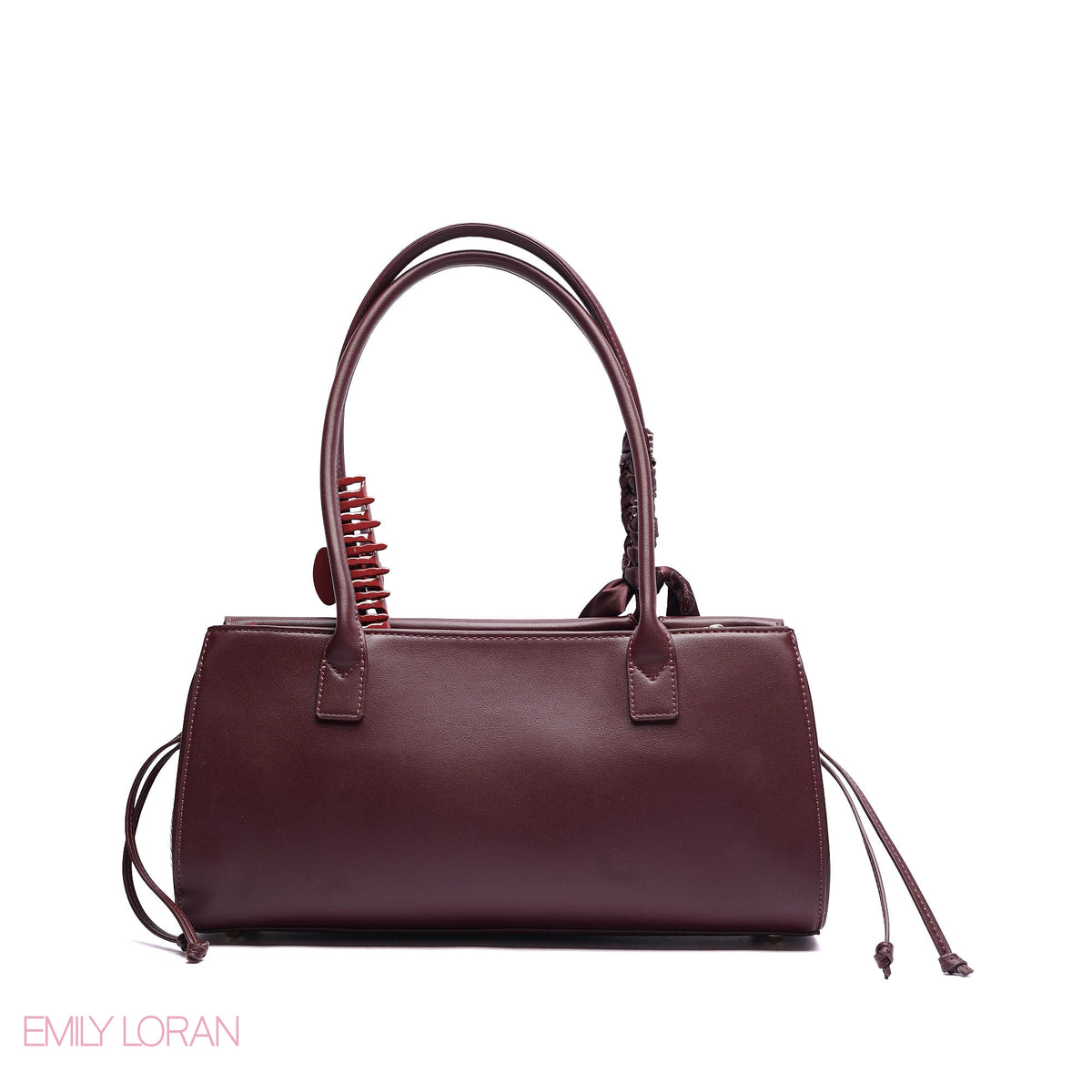 SHOULDER BAG SHINE SNAKE STRUCTURE LEATHER WITH SIMPLE SCARF AND BOOKLET - MEDIUM