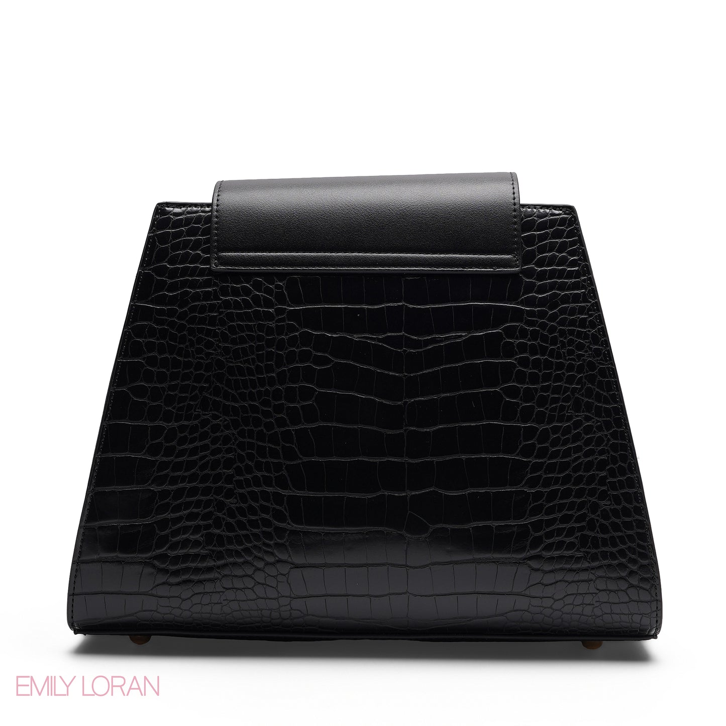 STYLISH CROC EMBOSSED TOP HANDLE TOTE WITH POUCH BAG