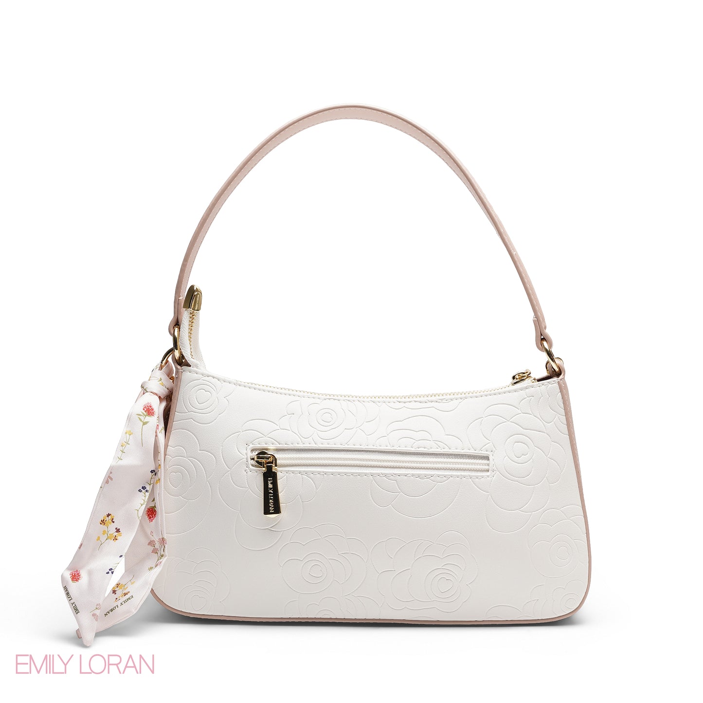 ELEGANT EMBOSSED SHOULDER BAG WITH POUCH