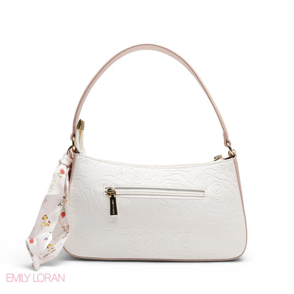 ELEGANT EMBOSSED SHOULDER BAG WITH POUCH
