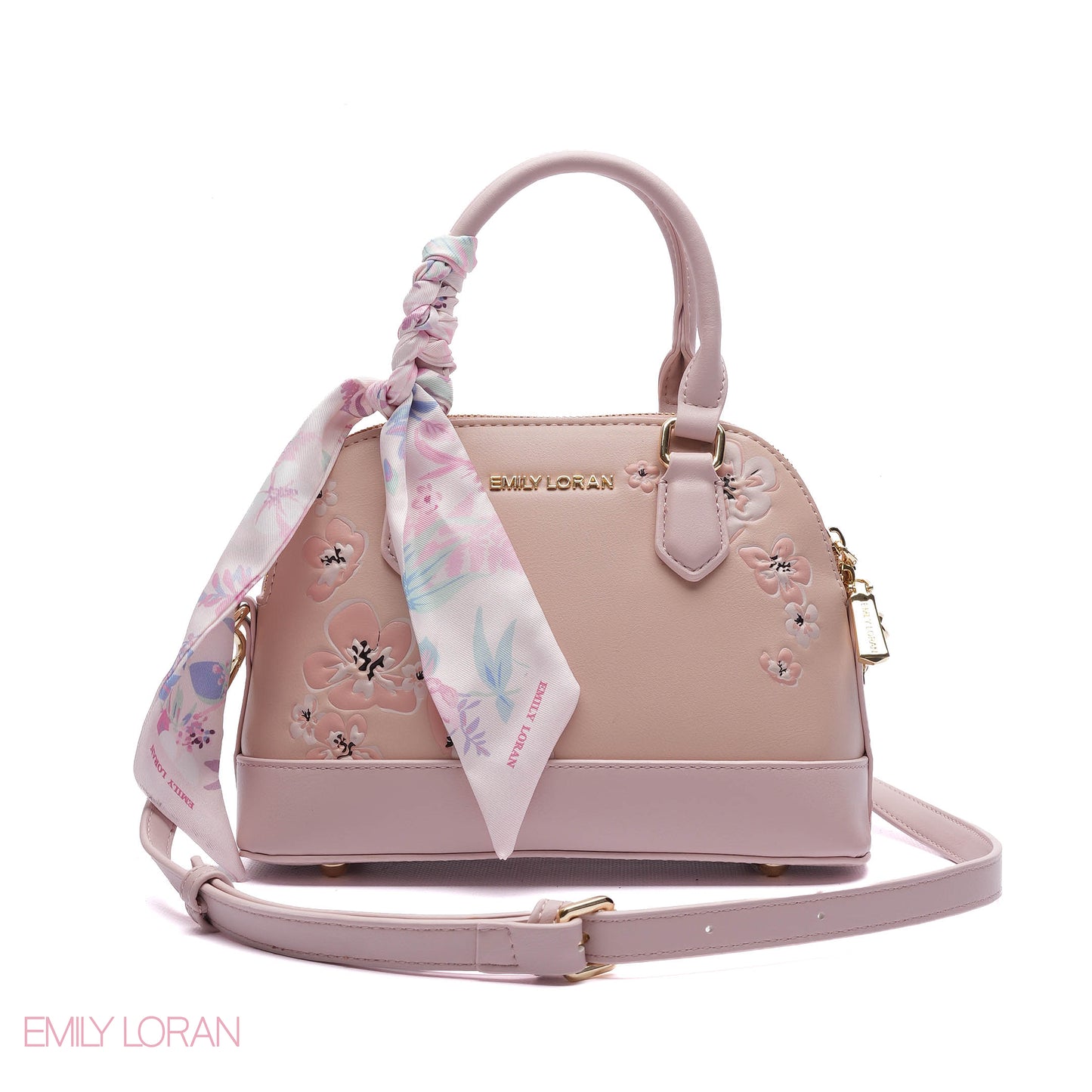 FLORAL DOME HANDBAG WITH SCARF