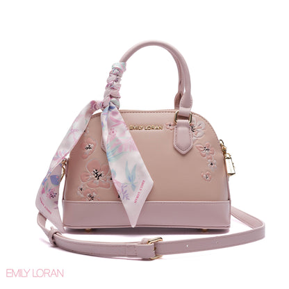 FLORAL DOME HANDBAG WITH SCARF