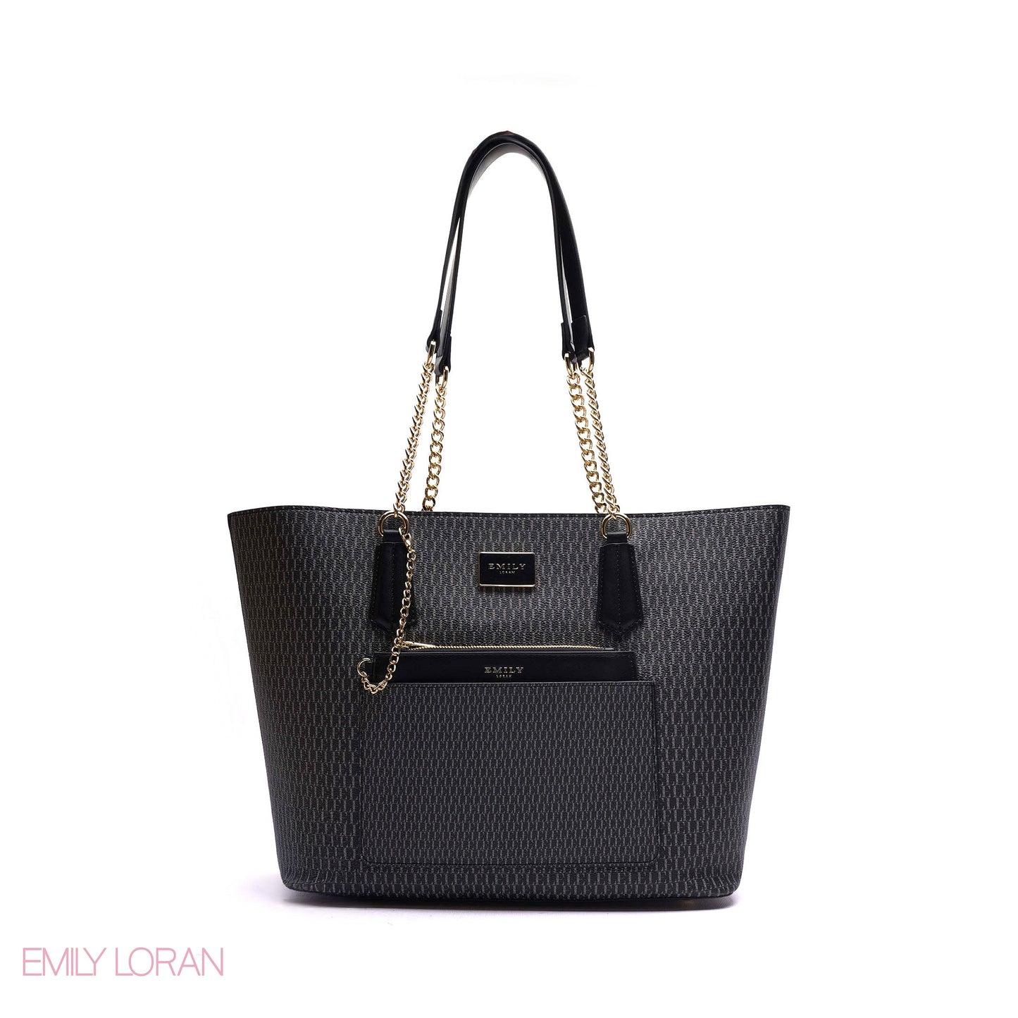 MONOGRAM SHOULDER BAG WITH PRINTED POUCH