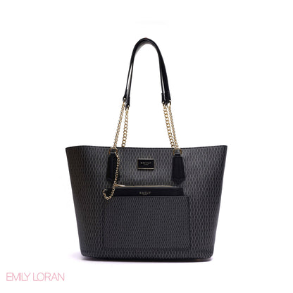 MONOGRAM SHOULDER BAG WITH PRINTED POUCH