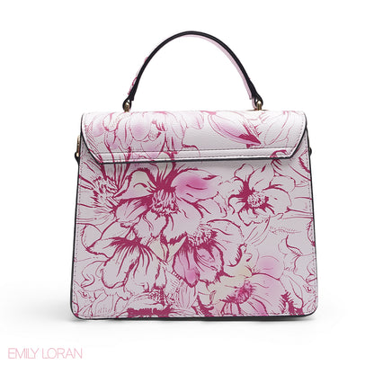 PINK FLORAL SATCHEL BAG