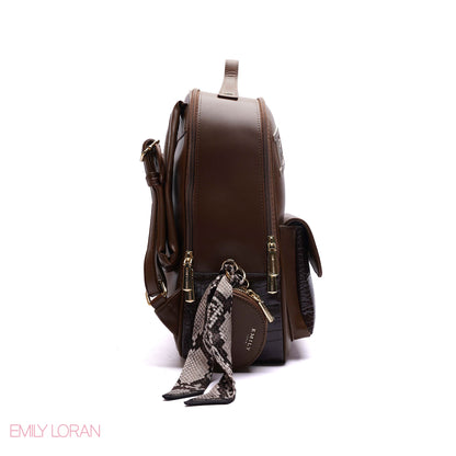 BACKPACK ANIMAL PRINT WITH FRONT FLAP POCKET - LARGE