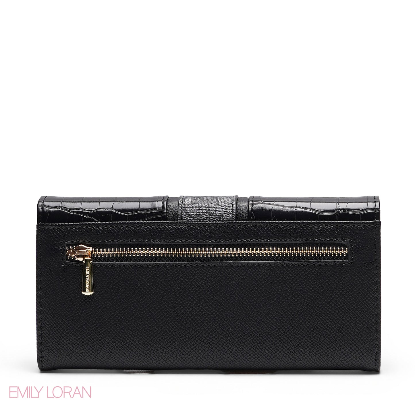 CROC EMBOSSED TRI-FOLD WALLET