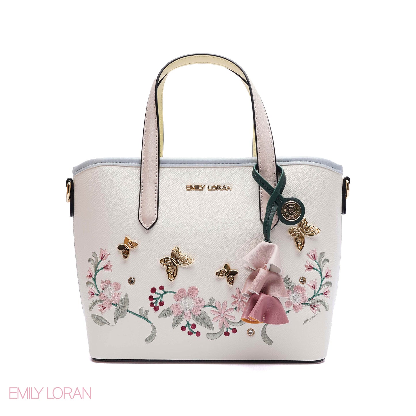 EMBROIDERED FLORAL HANDBAG