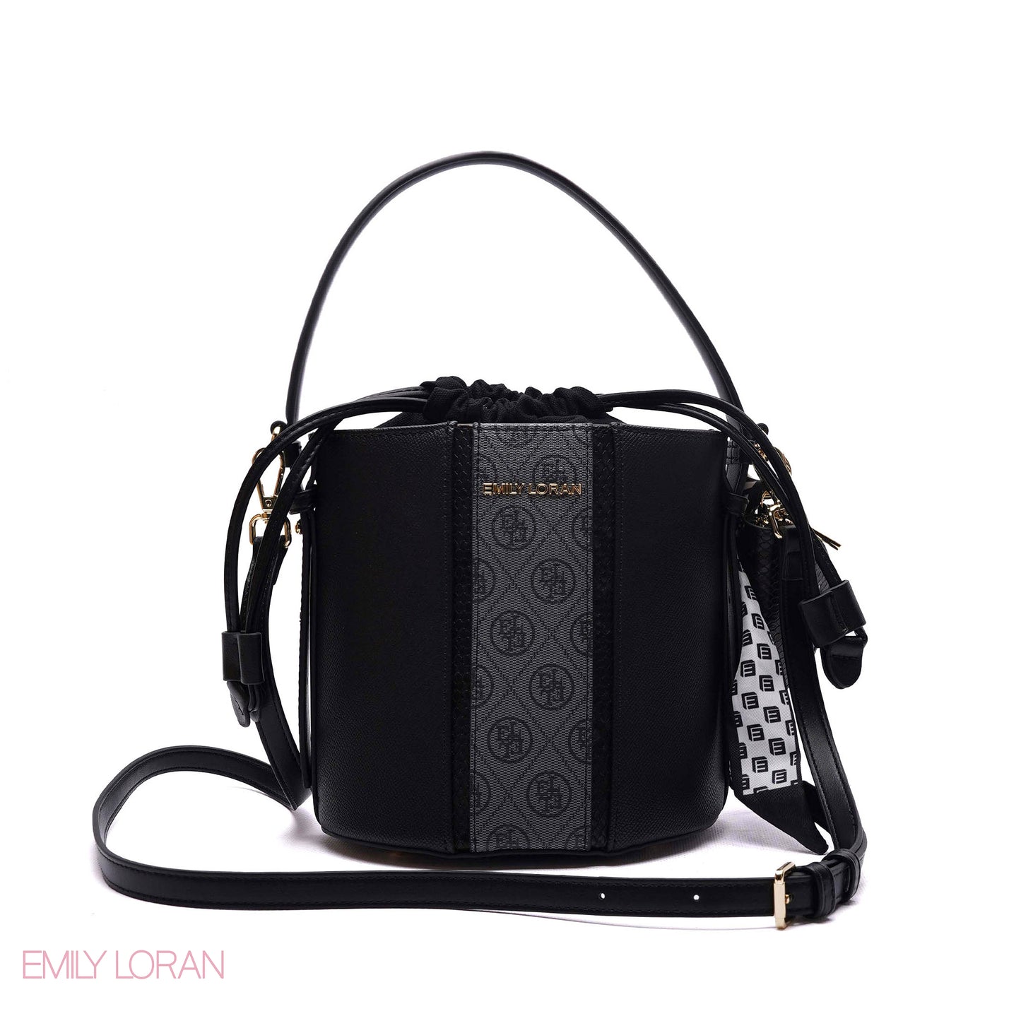 ELEGANT DRAWSTRING BUCKET BAG