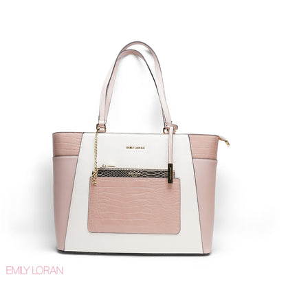 ELEGANT MULTI TEXTURED WITH POUCH BAG