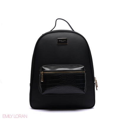 BACKPACK WITH ADJUSTABLE FRONT WALLET PLANE LEATHER