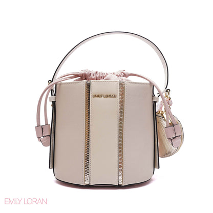 ELEGANT DRAWSTRING BUCKET BAG