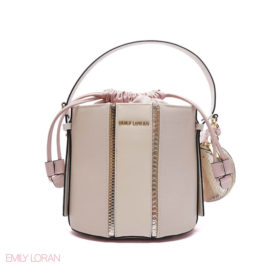 ELEGANT DRAWSTRING BUCKET BAG