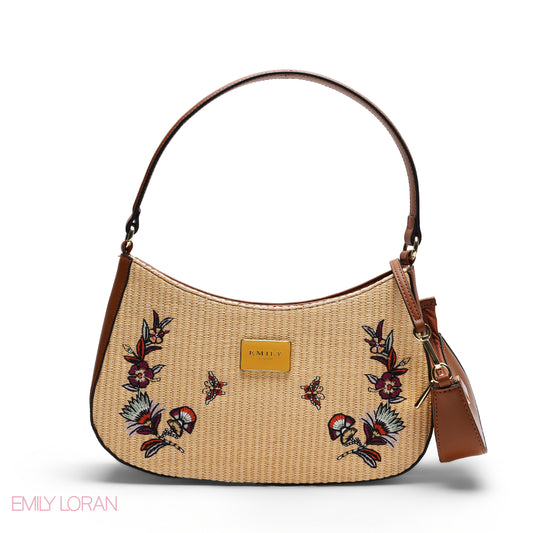 TEXTURED SHOULDER HOBO BAG WITH MINI BAG