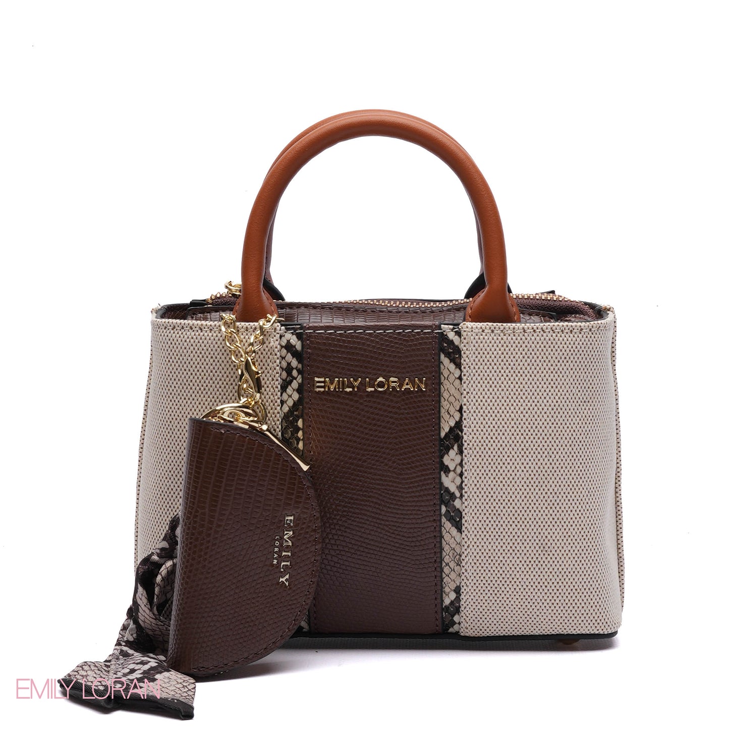 PANELLED HANDBAG WITH COIN POUCH