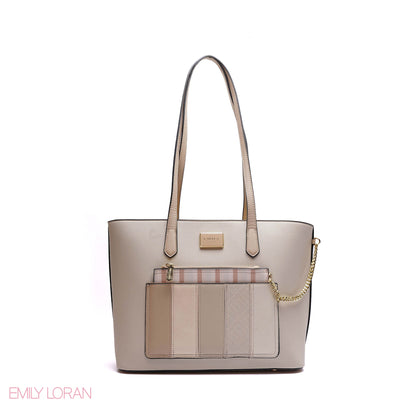 SHOULDERS BAG PLANE LEATHER WITH MEDIUM POUCH - MEDIUM
