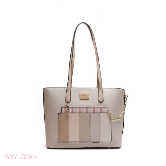 SHOULDERS BAG PLANE LEATHER WITH MEDIUM POUCH - MEDIUM
