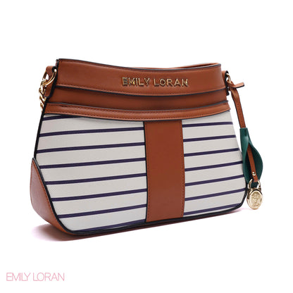 ELEGANT MULTI-TONE PANELLED CROSSBODY BAG