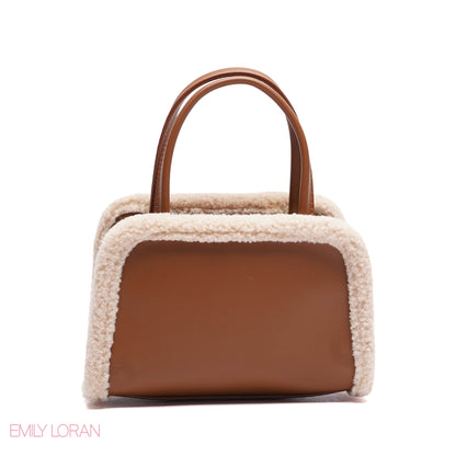 MINI-BAG FUR EDGES WITH FRONT HEART SIGHN - MINI