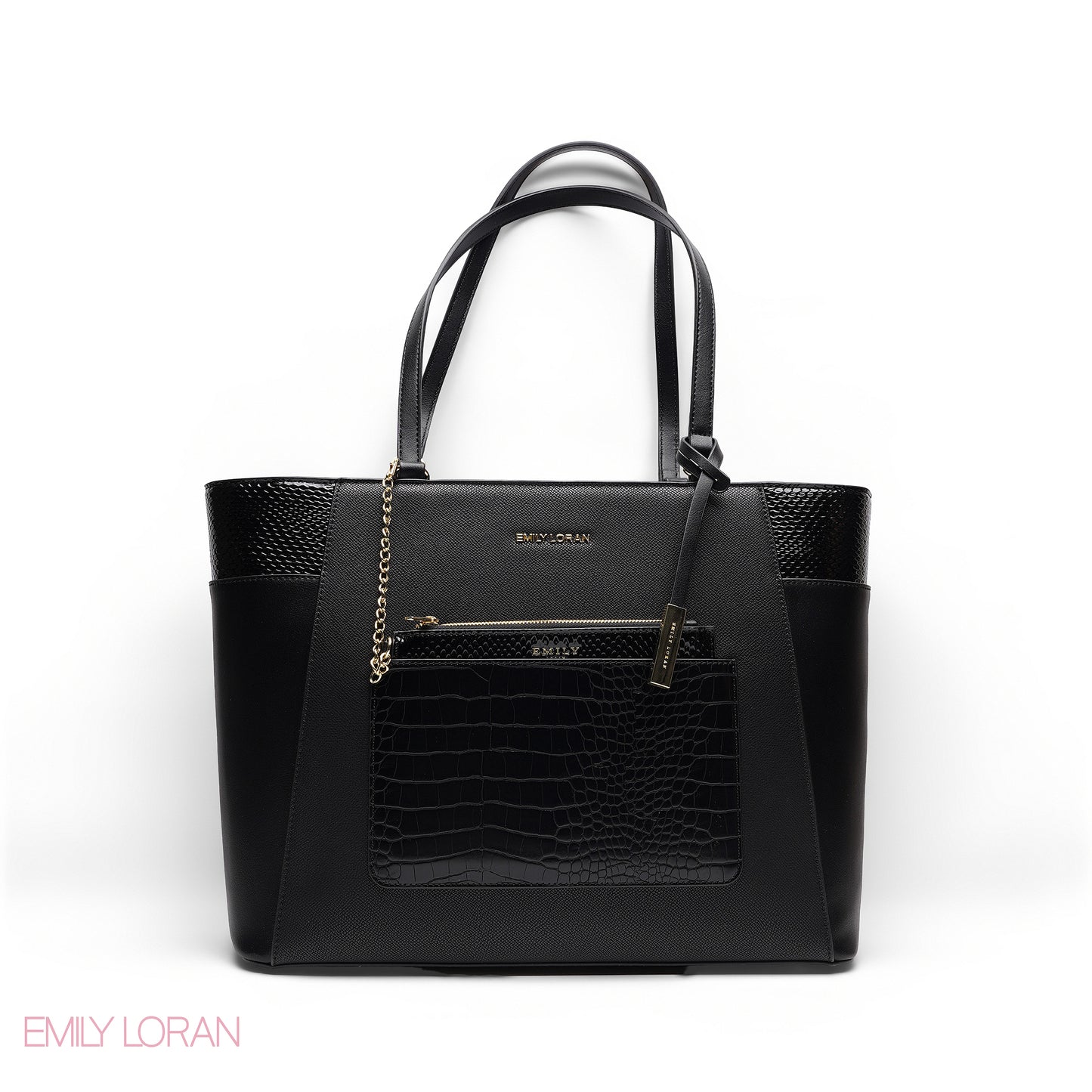 ELEGANT MULTI TEXTURED WITH POUCH BAG