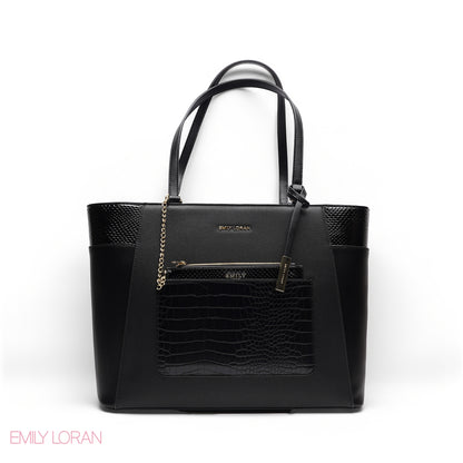 ELEGANT MULTI TEXTURED WITH POUCH BAG