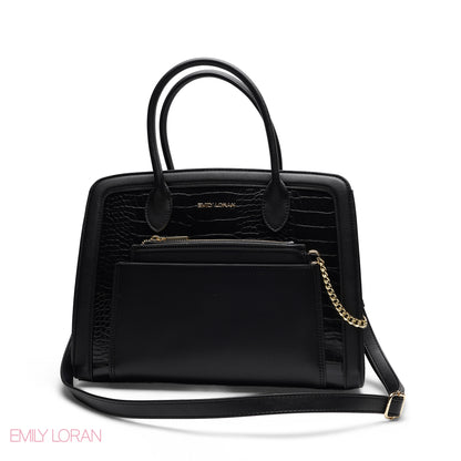 HANDBAG WITH POUCH MIXED COLOR - LARGE