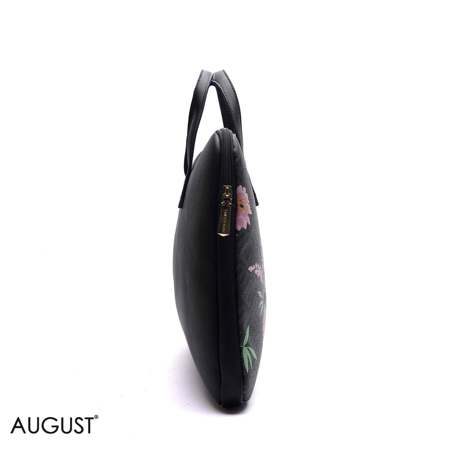 MONOGRAM LAPTOP BAG WITH LOGO WEBBING STRAP
