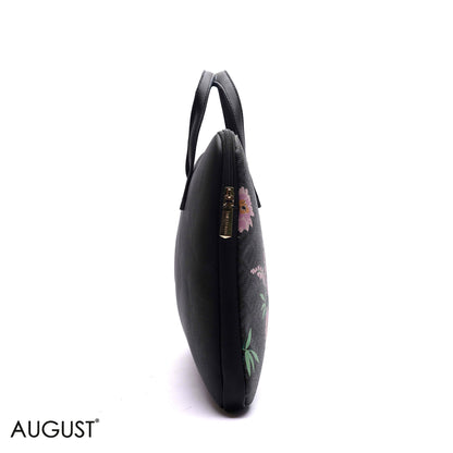 MONOGRAM LAPTOP BAG WITH LOGO WEBBING STRAP