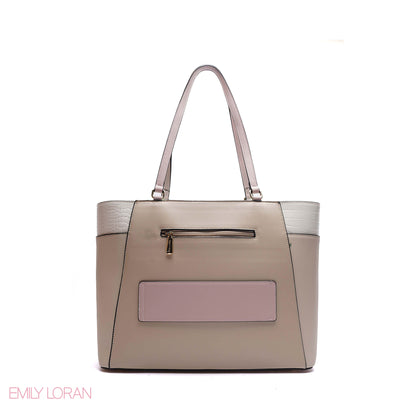 SHOULDER-BAG WITH FRONT POCKET SNAKE AND FLOWE STRUCTURE - LARGE